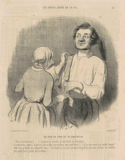 A Day of Celebration and Suspenders by Honoré Daumier