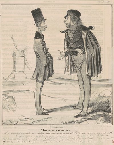 A Sleeping Gold Mine by Honoré Daumier