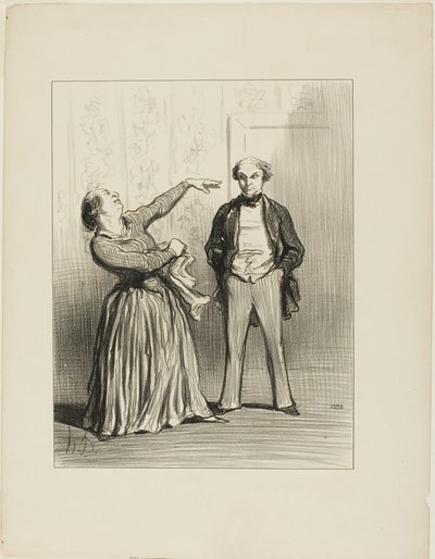 Husbands are really not what a vain people likes to believe!, plate 3 from Les Divorceuses by Honoré Victorin Daumier