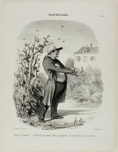 Brigand of a May-Bug, Plate 32 from Pastorales by Honoré Victorin Daumier