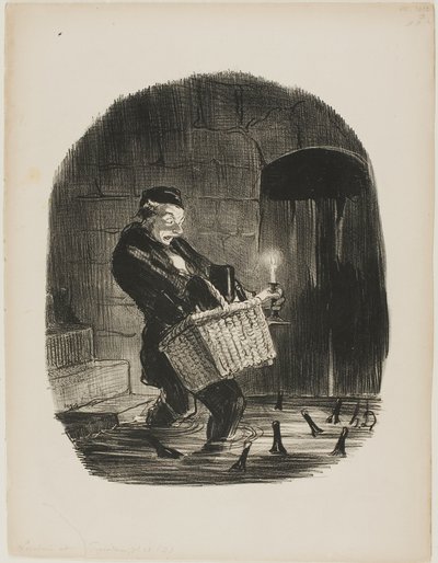 It is Inconvenient to Rent an Apartment Close to the River, Plate 13 from Tenants and Landlords by Honoré Victorin Daumier