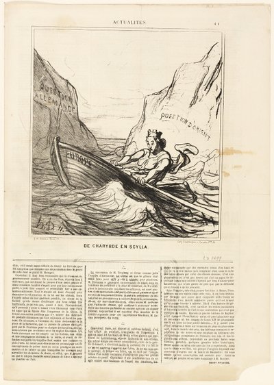 Scylla and Charybdis, plate 44 from Actualités by Honoré Victorin Daumier