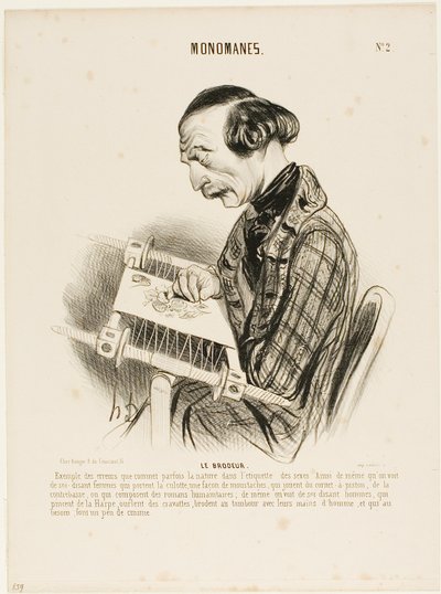 The Embroiderer by Honoré Victorin Daumier