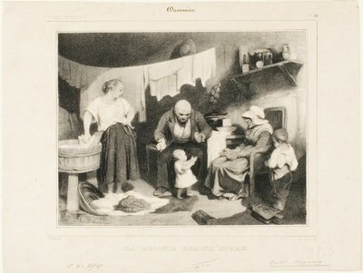 The Good Grandmother, Plate 55 by Honoré Victorin Daumier