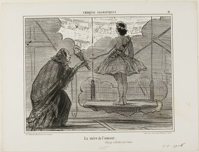 The Mother of Eros, Plate 10 from Croquis Dramatiques by Honoré Victorin Daumier