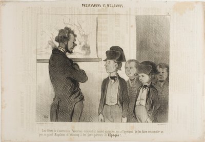 The Pupils of the Institute Pascareau Trying Their New School Uniform, Plate 25 from Professors and Kids by Honoré Victorin Daumier