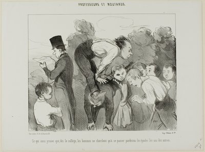 Which Proves Again, Plate 30 from Professeurs Et Moutards by Honoré Victorin Daumier