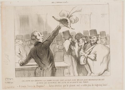 An Auction in a Middle Class House by Honoré Daumier