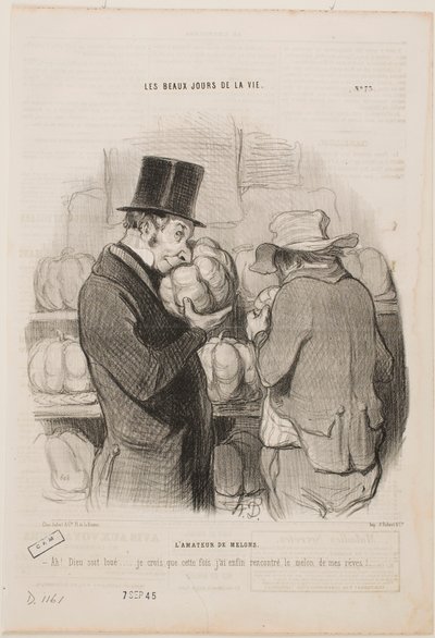 A Connoisseur of Melons by Honoré Daumier