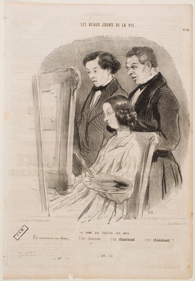 A Lady Who Devotes Herself to the Arts by Honoré Daumier
