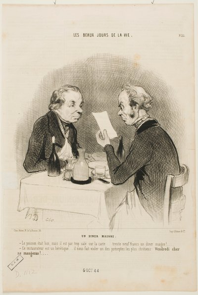 A Light Meal by Honoré Daumier