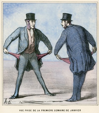 A Portrait of the First Week of January by Honore Daumier