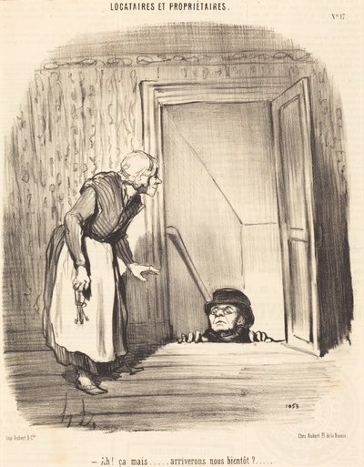 Ah! But... will we arrive soon? by Honoré Daumier