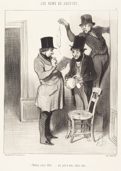 Seized... a Water Pot, Without Water by Honoré Daumier