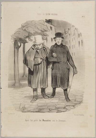 Having Been Part of the Muscadins Under the Directory, Number 7 from the Series 