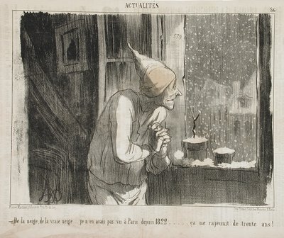 Of Snow, Real Snow... by Honoré Daumier