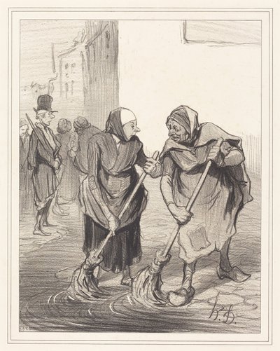Say, Mother Giboulard... by Honoré Daumier