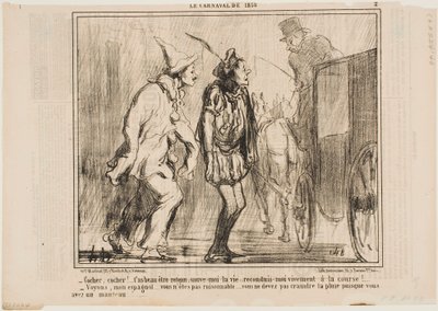 Driver, driver, you cannot reject me by Honoré Daumier
