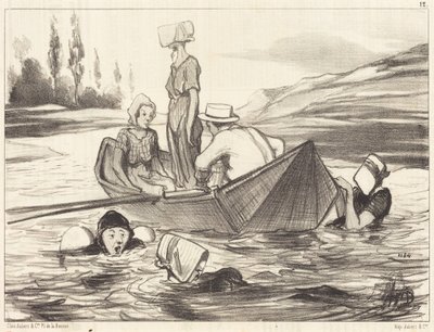 In Open Water by Honoré Daumier