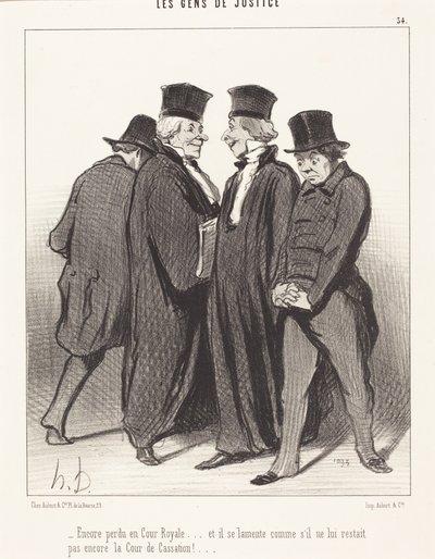 Lost Again in the Royal Court... and He Laments... by Honoré Daumier