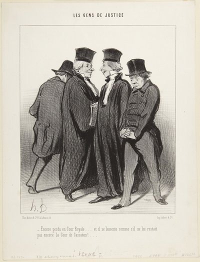 Still Lost in the Royal Court..., number 34 from the series The People of Justice by Honoré Daumier