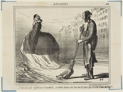 I should regret this style. . . These great ladies make my work less every day! by Honoré Daumier