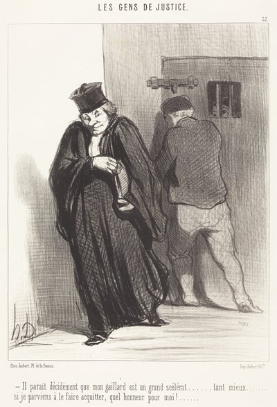 It seems... that my fellow is a great scoundrel... by Honoré Daumier