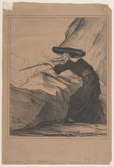 In Spain - Christian charity, from “News of the Day”, published in Le Charivari, May 29, 1872 by Honoré Daumier