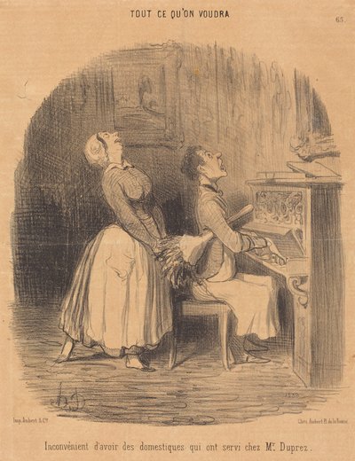 Inconvenience... of Servants Who Served at Mr. Duprez by Honoré Daumier