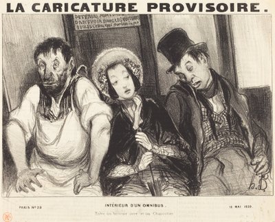 Interior of an Omnibus by Honoré Daumier
