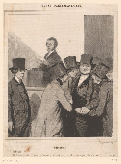 Caricature of Two Candidates After the Election Results by Honoré Daumier