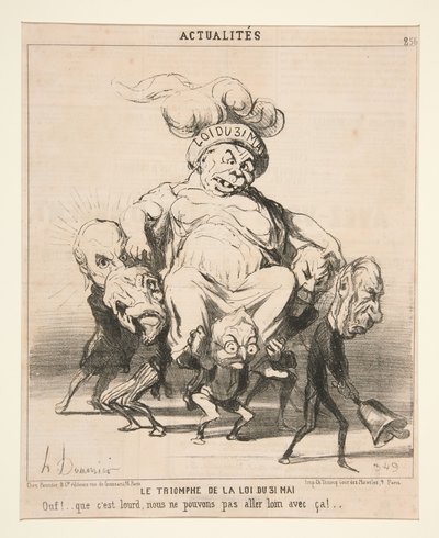 The Triumph of the Law of May 31, plate 256 from the series Actualités by Honoré Daumier