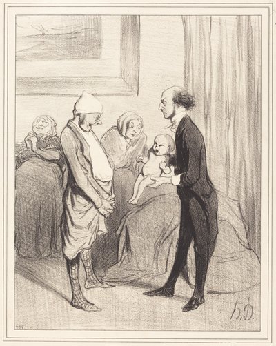 Entering Life by Honoré Daumier