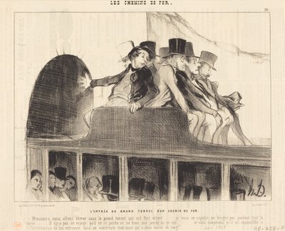 The Entrance of the Grand Tunnel of a Railway by Honoré Daumier
