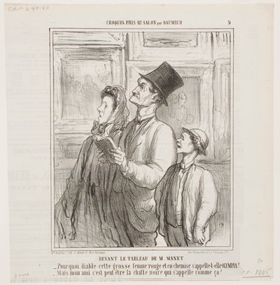 Looking at the Painting of Manet by Honoré Daumier