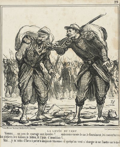 The Breaking of the Camp by Honoré Daumier