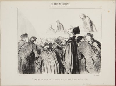 The Lawyer Who Feels Unwell, Last Resort When the Case is Very Sick by Honoré Daumier