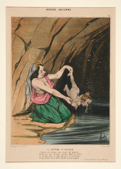The Baptism of Achilles; from Ancient History by Honoré Daumier