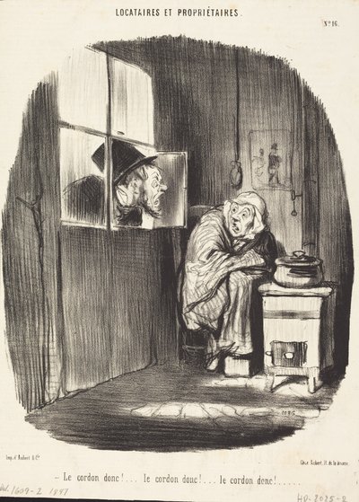 The Cord Then!... by Honoré Daumier