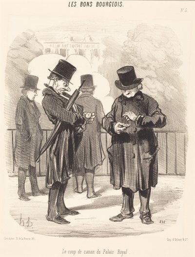 The Cannon Shot of the Palais-Royal by Honoré Daumier