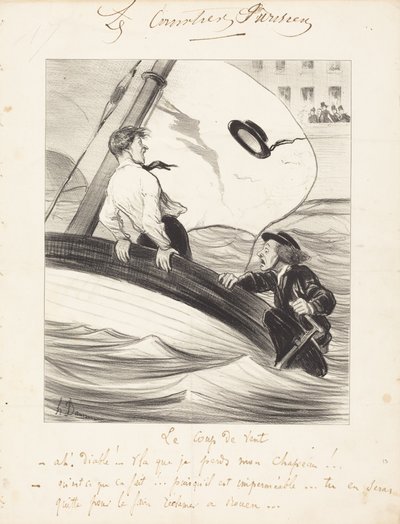 The Gust of Wind by Honoré Daumier