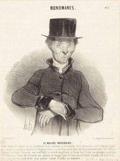 The Imaginary Invalid by Honoré Daumier