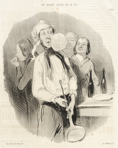 The Crepes by Honoré Daumier