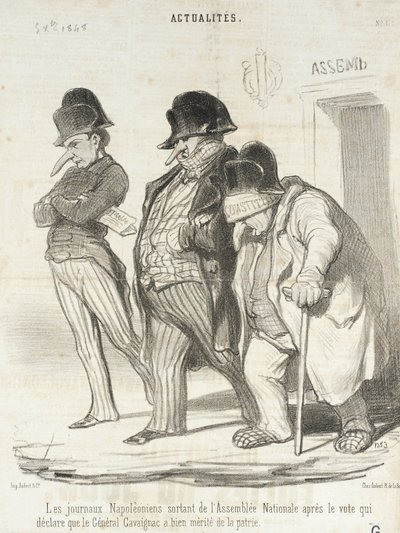 The Napoleonic Journals Leaving the National Assembly after the Vote by Honoré Daumier