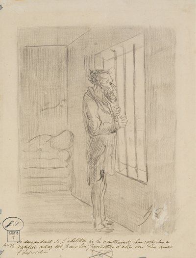 Man Under Lock and Key by Honoré Daumier