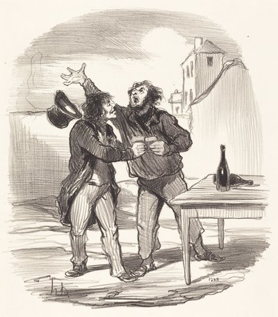 Member... of the Tenth of December Taking the... by Honoré Daumier