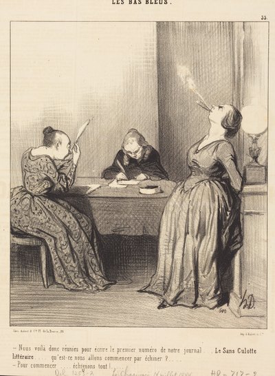 Here we are... gathered to write the first issue... by Honoré Daumier