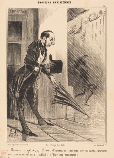 New Umbrella, by Brevet by Honoré Daumier