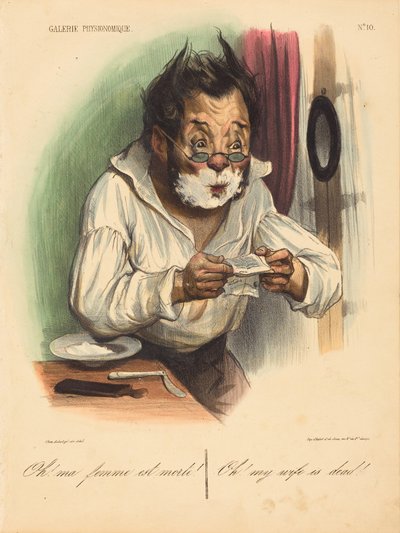 Oh! My Wife is Dead! by Honoré Daumier
