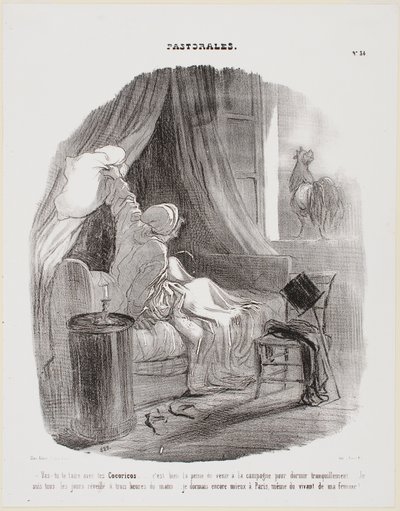 Oh, shut up with this cock-a-doodle-do! by Honoré Daumier